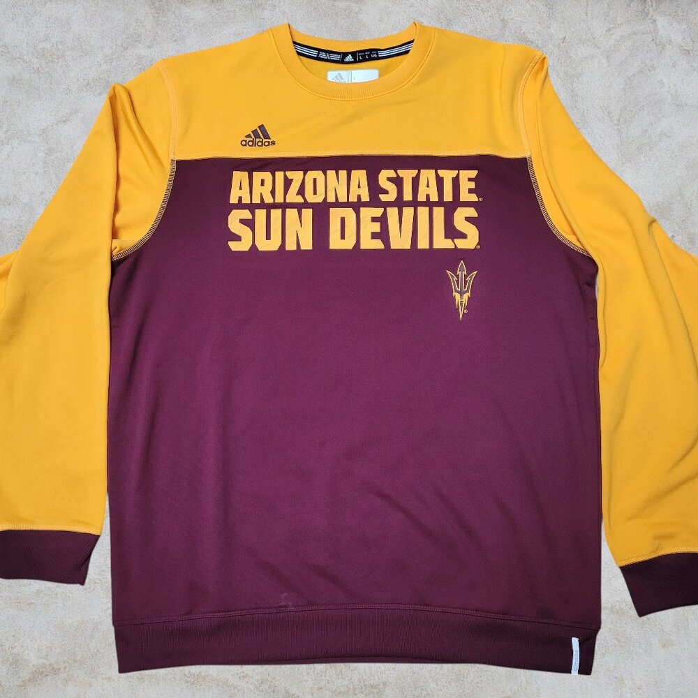 Adidas Arizona State ASU Sun Devils Team Issued Sweetshirt Size L Climalite